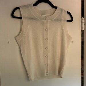 Joie Cream Cashmere Sweater Vest